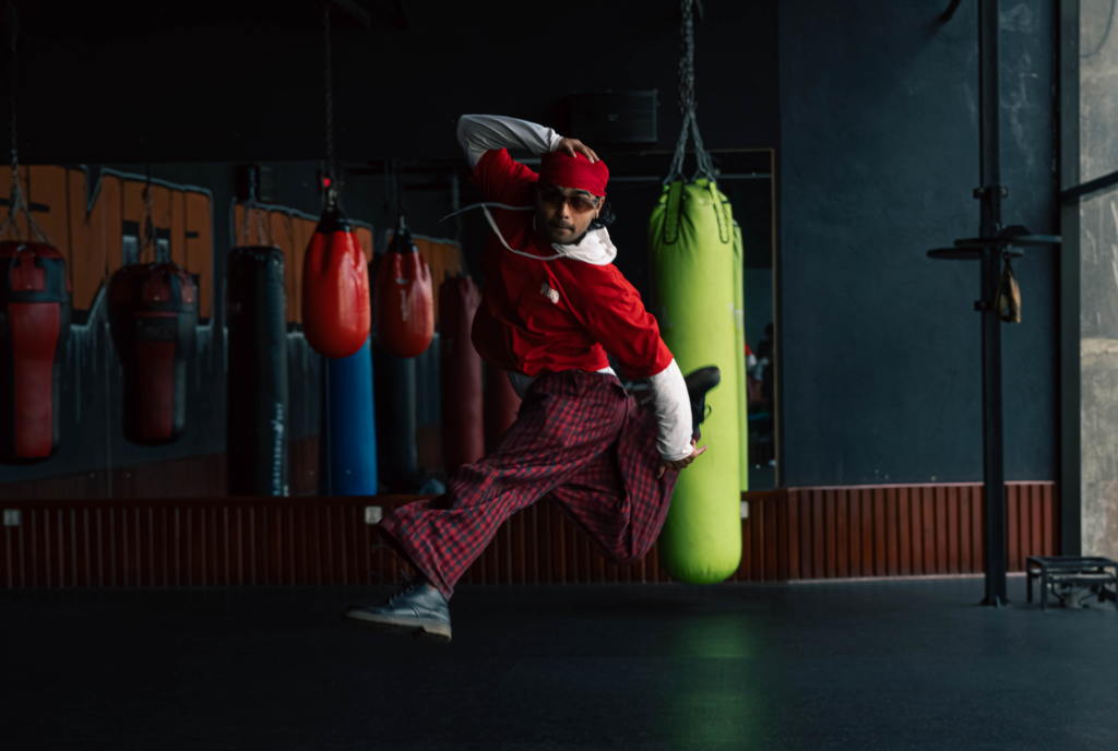 Participants dancing during a dance class at TPFC gym in Baneshwor, Kathmandu, which offer different services to their customers.